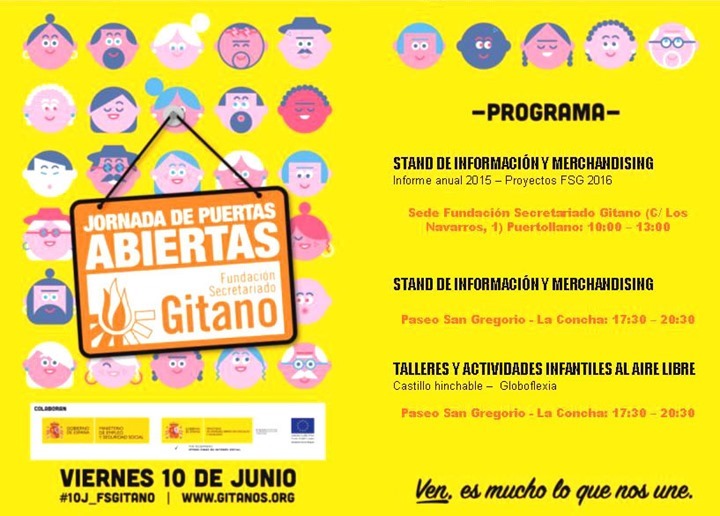Jornada de Puertas Abiertas del Secretariado Gitano de Puertollano en el Paseo San Gregorio