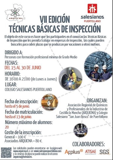 Mañana comienza en Puertollano el VII Curso de Técnicas Básicas de Inspección de Arquicma y Salesianos