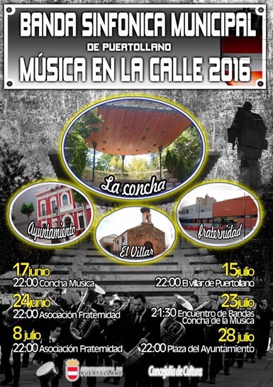 Música en la calle con la Banda Sinfónica de Puertollano en el Paseo de San Gregorio