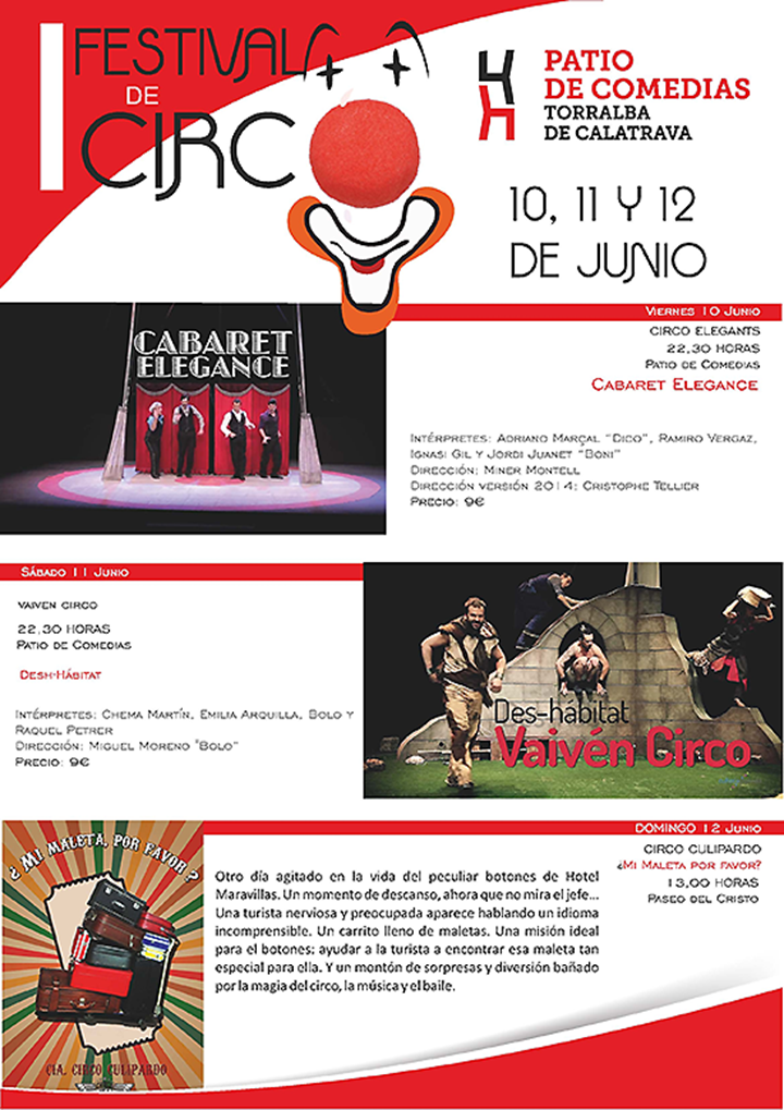 Cartel del festival de circo de Torralba de Calatrava
