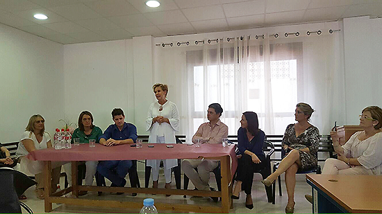 La candidata del PP al Congreso Carmen Quintanilla , durante un acto del partido celebrado en Lanjarón