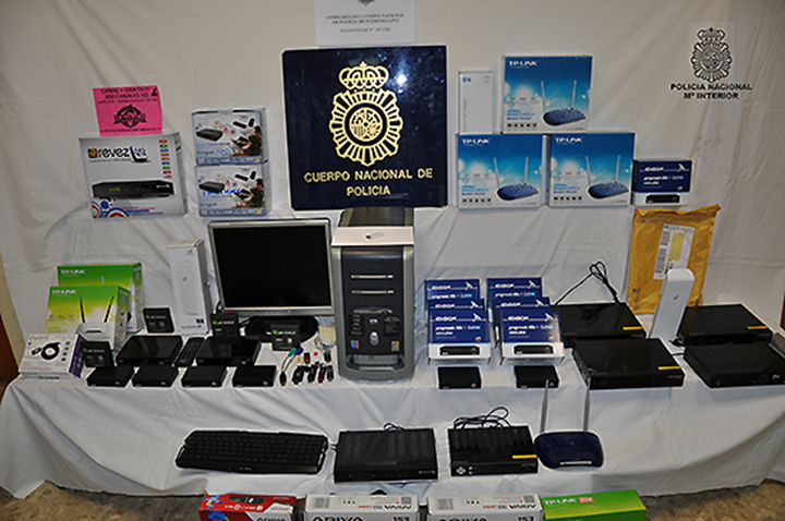 Material incautado en el domicilio del detenido