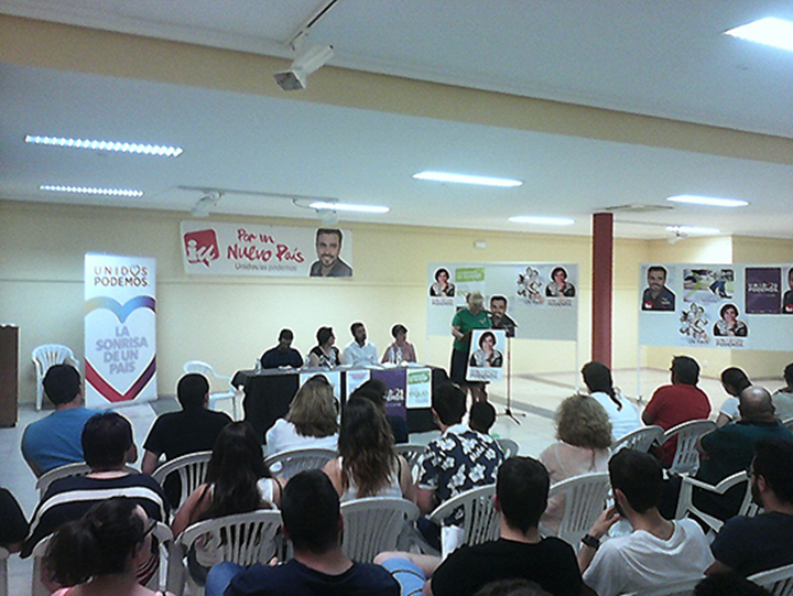 Unidos Podemos celebró un acto electoral en Pedro Muñoz
