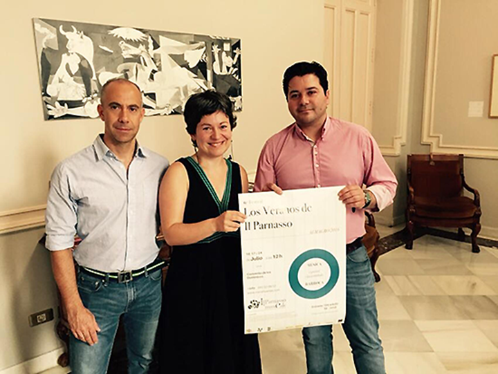 El vicepresidente de  la Diputación, ha recibido a la directora y al secretario de Festival de Música "Los veranos de il Parnasso"