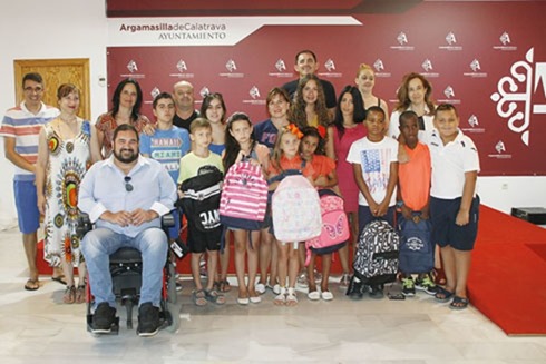 0 Foto de familia en la recepción consistorial de ayer jueves