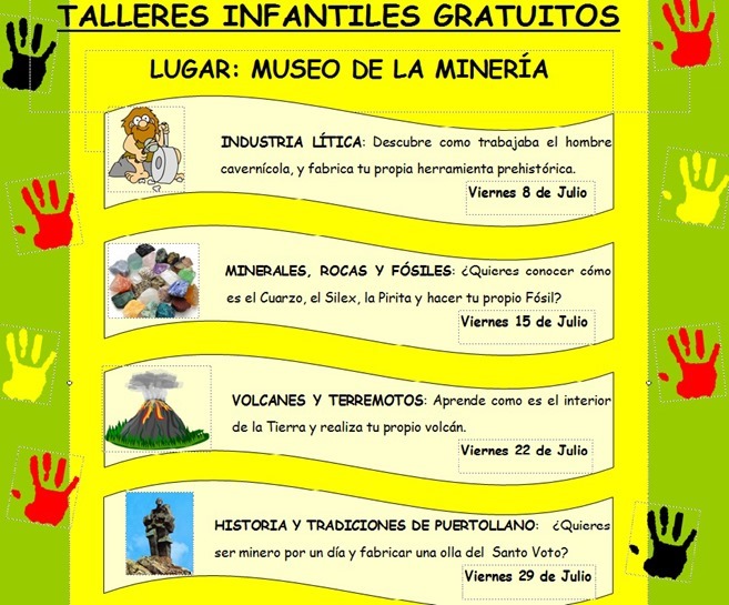 De la Prehistoria, a volcanes y tradiciones locales en los talleres infantiles del Museo de la Minería de Puertollano
