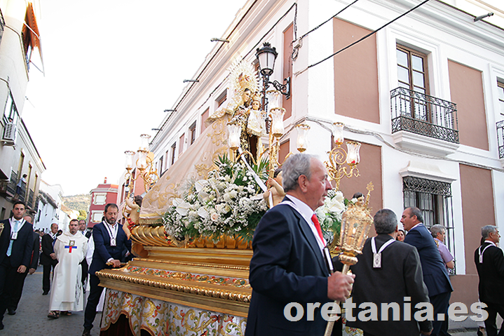 La imagen de la patrona, este pasado sábado en procesión.