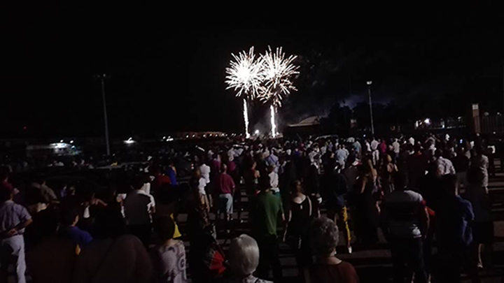 Fuegos artificiales de fin de fiestas de Manzanares