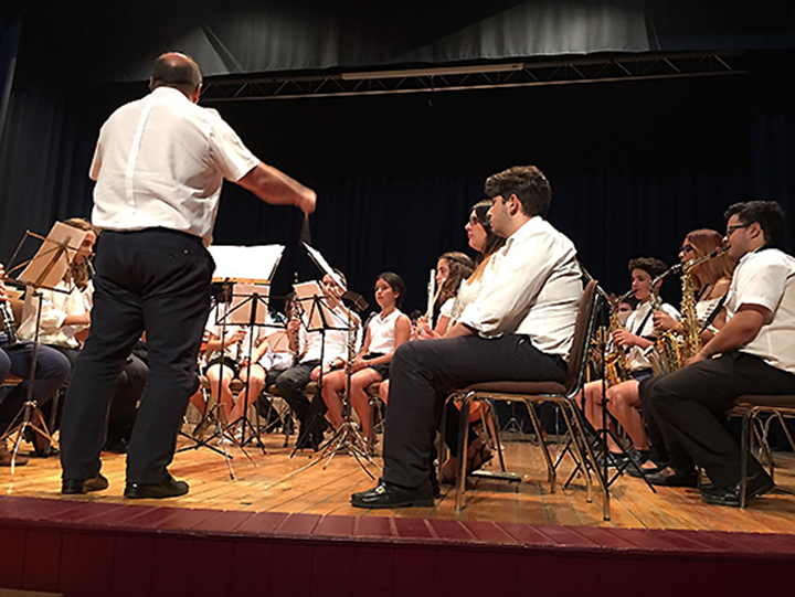 Fotografía de un momento del concierto de fin de curso