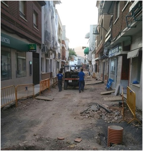 IMAGEN DE LAS OBRAS DE LA CALLE NIEVES 2