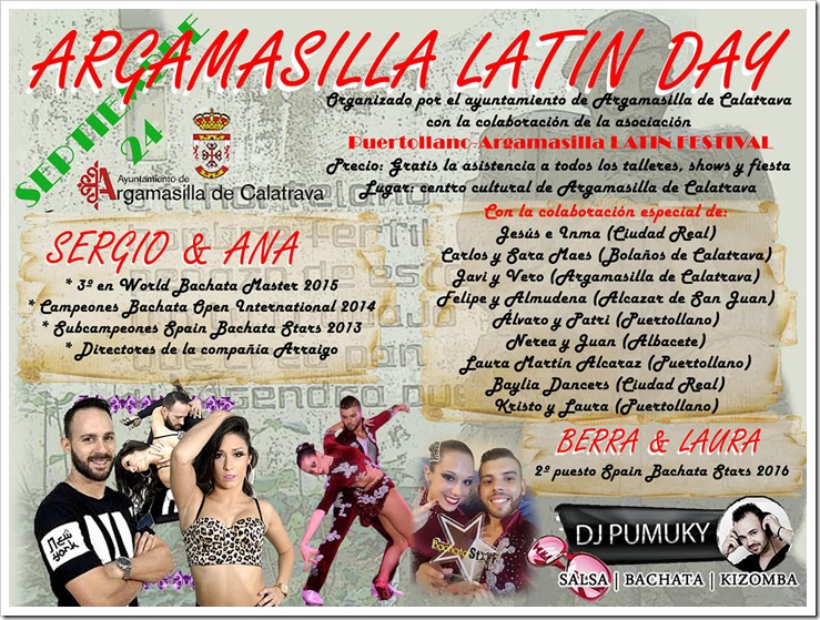 Cartel promocional del Argamasilla Latin Day