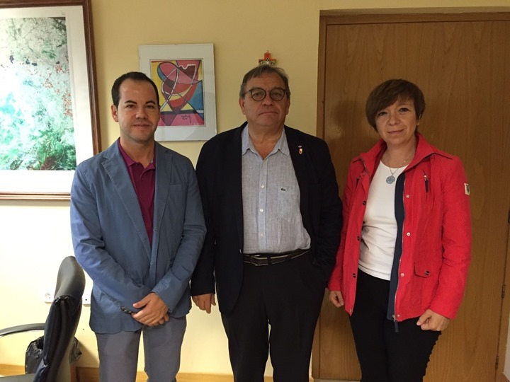 Con el alcalde de Herencia y el Comisario del Agua