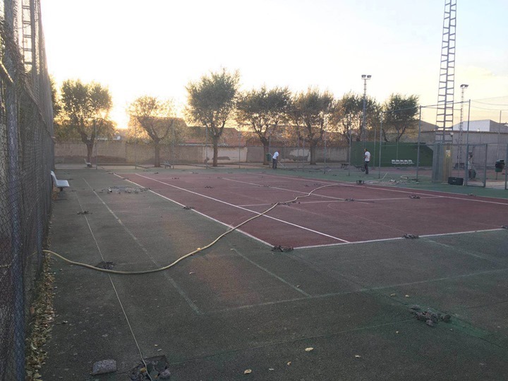 Otra imagen de las mejoras en las instalaciones deportivas de Argamasilla de Calatrava