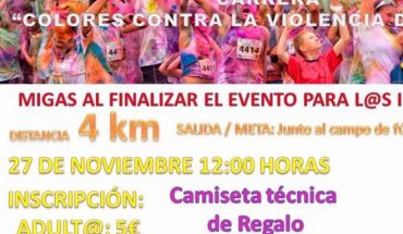 El ayuntamiento de argamasilla organiza diversas actividades como una “carrera de colores” para conmemorar el Día Internacional contra la Violencia de Género