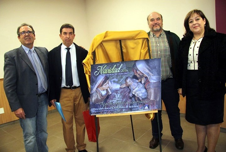 Villarrubia pregon cartel Clementino, Cañadilla, parroco y alcaldesa