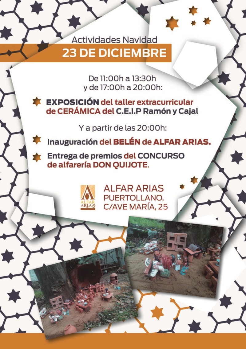 cartel de la exposición en el Alfar Arias de Puertollano