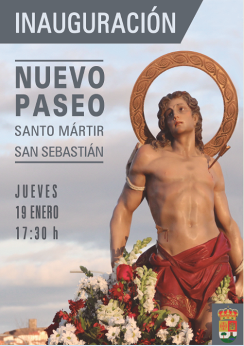 Cartel inauguracion paseo Santo Martir San Sebastián