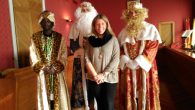 La alcaldesa de Tomelloso, Inmaculada Jiménez, da la bienvenida a los Reyes Magos