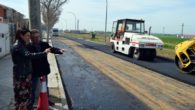 Pilar Zamora visita las obras de rehabilitación del pavimento que se están realizando en la calle Oretana