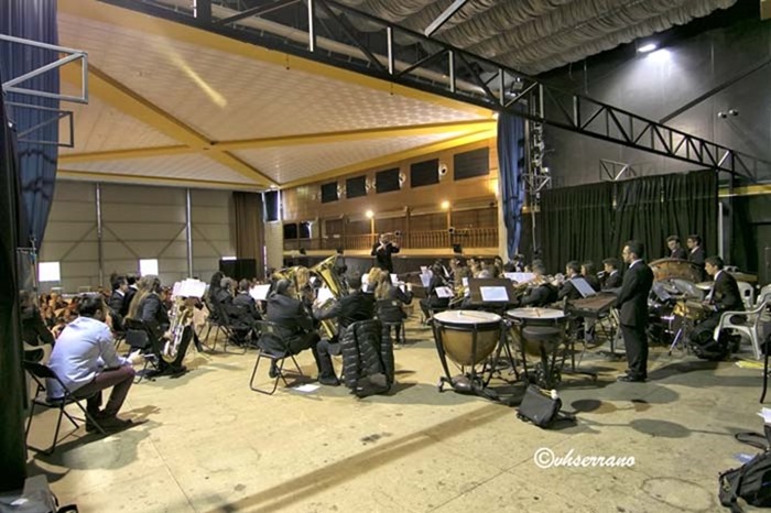 Un momento del concierto de clausura del curso de Bandas