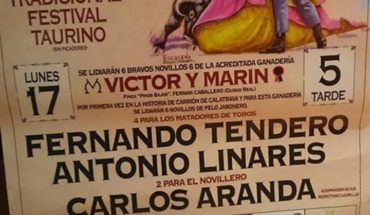 Los diestros Fernando Tendero y Antonio Linares, y el novillero Carlos Aranda, en el Festival Taurino de Carrión del 17 de abril