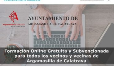 Más de 250 vecinos de Argamasilla de Calatrava sacan ya provecho de la plataforma de formación online gratuita del Ayuntamiento que incluye más de 400 cursos