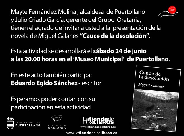 Invitación Puertollano Cauce de la desolación Cara B