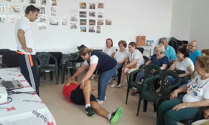 Práctica en el curso celebrado en la aldea de Navacerrada
