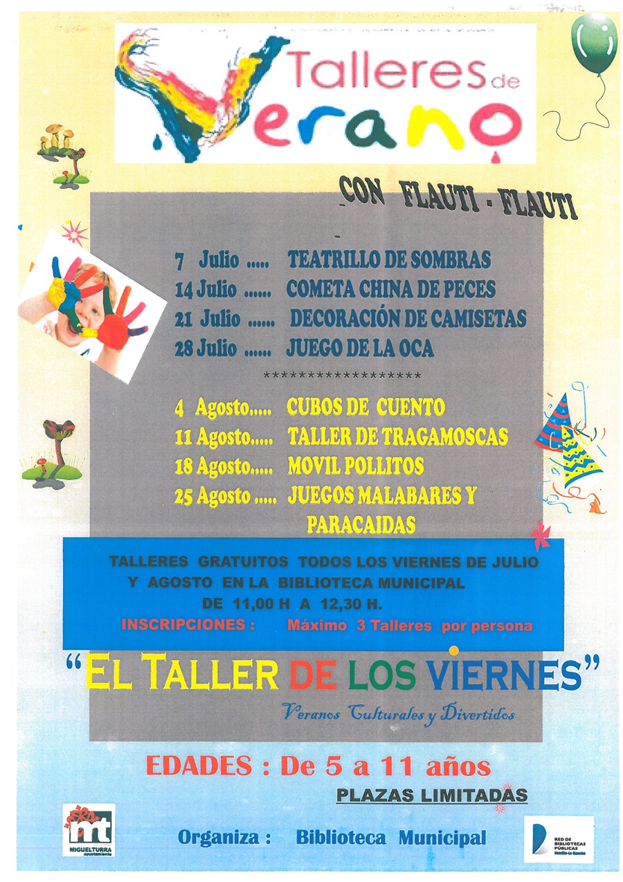 Talleres verano biblioteca