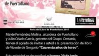 Manuel López Rueda y Julio Bayo acompañan a Vicente de Gregorio en la presentación del libro “Cuarenta años de toreo” en el Museo Municipal de Puertollano