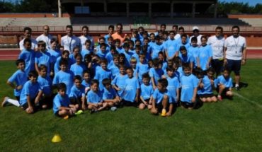 Primer día en el campus de fútbol Rubén Sobrino en Daimiel