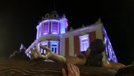 Iluminación especial del Palacio de la Diputación Provincial con motivo de la Semana Santa