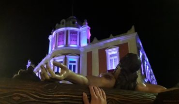 Iluminación especial del Palacio de la Diputación Provincial con motivo de la Semana Santa