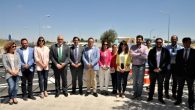 Caballero visita en Manzanares la remodelación de la travesía de la carretera de acceso al colegio Divina Pastora