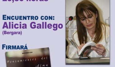 El lunes, día 11 de junio, en la feria del libro de Puertollano Alicia Gallego firmará ejemplares de “Pensamientos del alma” en la caseta de librería Capri