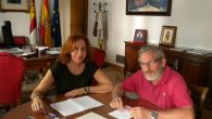 La subdelegada del Gobierno en Ciudad Real, Mª Ángeles Herreros Ramírez, recibe al secretario provincial UGT, Jiménez Contreras