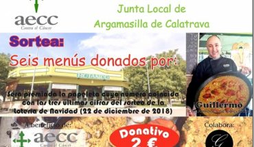 Ya se puede colaborar con las papeletas navideñas de la Asociación Contra el Cáncer de Argamasilla de Calatrava