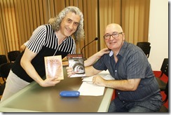 El escritor Javier Márquez acompañó a Miguel Ángel Márquez en la puesta de largo de El diario de Kabor el oretano