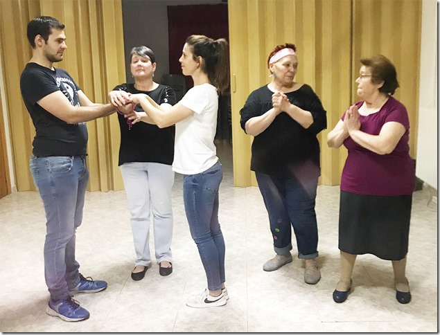 En la imagen vemos ensayos para las teatralizaciones.