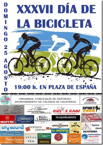 Cartel del Día de la Bicicleta en Calzada de Calatrava