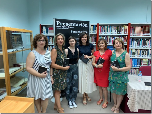 Cristina C. Ciudad en el centro junto a la alcaldesa de Calzada de Calatrava, Gema García Ríos