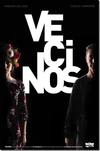 Cartel del espect&aacute;culo de danza &lsquo;Vecinos&rsquo;, una obra original de Mariana Collado y Carlos Chamorro