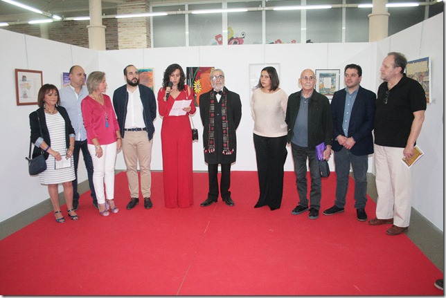 Momento de la Inauguración del III Salón del Poema Ilustrado dentro de la programación del Festival