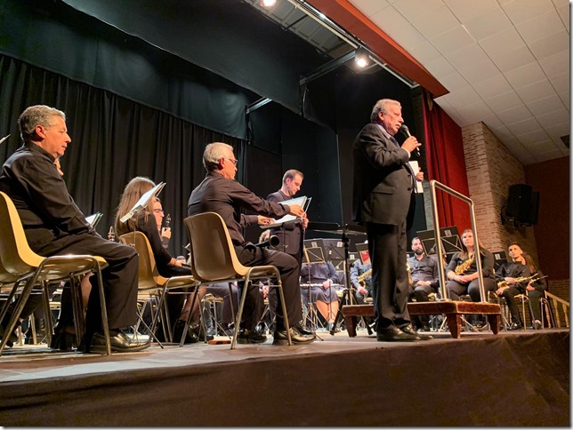 Un momento durante el concierto de la Agrupación Musical `Santa Cecilia´ de Calzada de Calatrava