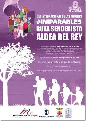 cartel de la ruta de senderismo en Aldea del Rey