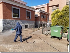 Imagen de las labores de desinfección en Calzada de Calatrava y sus aldeas (4)