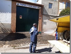 Imagen de las labores de desinfección en Calzada de Calatrava y sus aldeas (5)