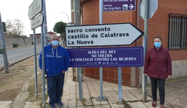 El Ayuntamiento de Aldea del Rey coloca “señales de tráfico” contra la violencia de género