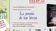 El primer día de la Feria del Libro de Puertollano se presentará “La poesía de los libros” de Vicente Ballesteros Moraleda