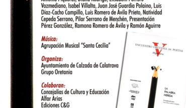 El recital poético ‘La palabra herida’ pondrá broche de oro a la I Feria del Libro de Calzada de Calatrava